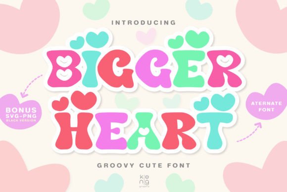 Bigger Heart: A Playful Font for Creative Projects