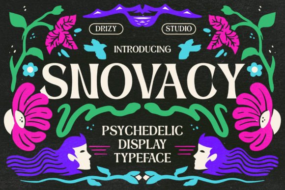 Discover Snovacy: A Psychedelic Display Typeface