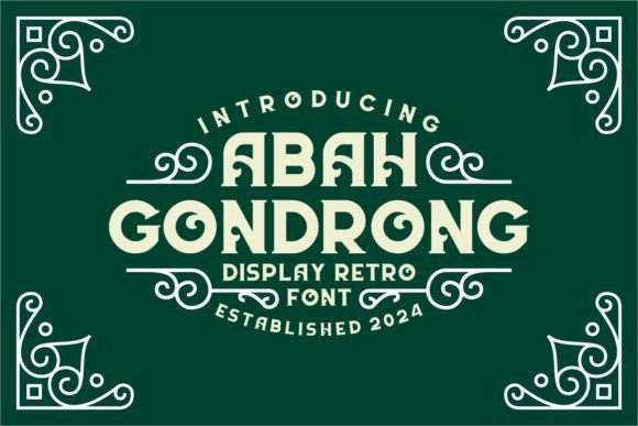 Discover the Vintage Charm of Abah Gondrong Font