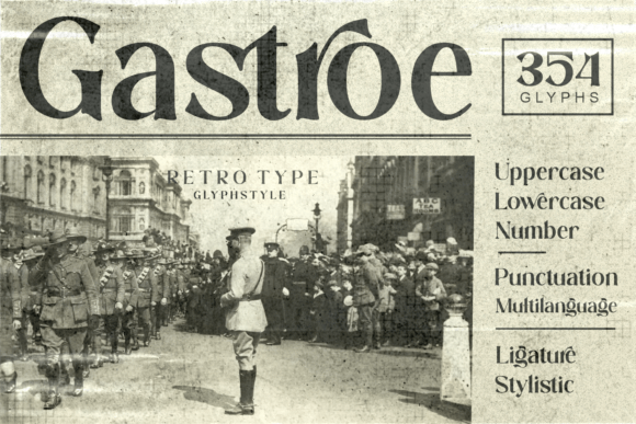 Gastroe: A Vintage Font with Modern Style