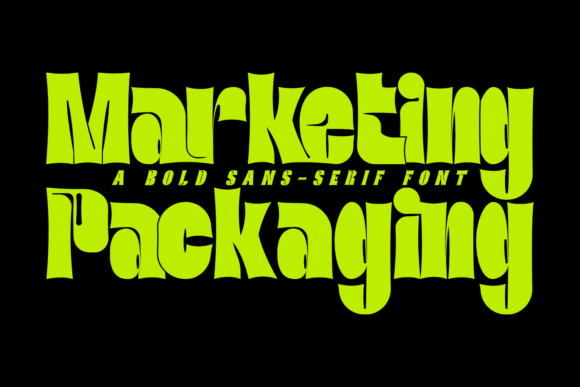 Marketing Packaging: A Modern Display Font with Quirky Appeal