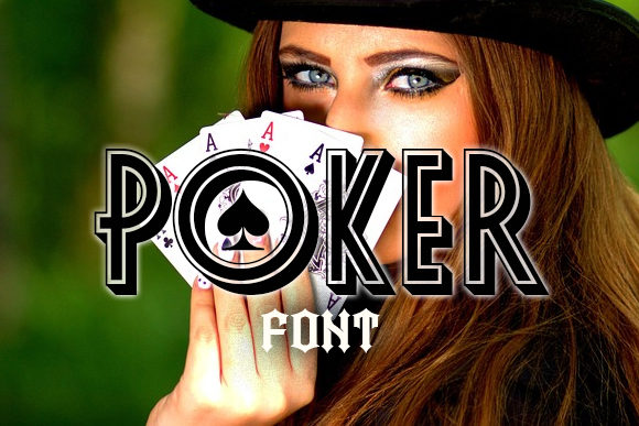 Poker: A Cool Outlined Display Font