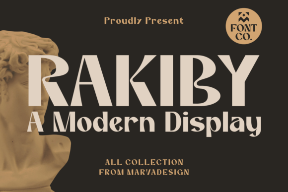 Rakiby: A Modern Display Font for Bold Designs