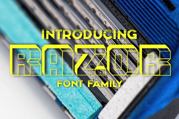 Razor: A 3D Display Font for Bold, Modern Designs